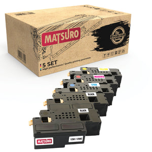 Compatible Toner cartridge Replacement for DELL 1250 1250C (1 SET) | Matsuro Original