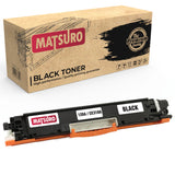 Compatible Toner cartridge Replacement for HP 126A CE310A CE311A CE312A CE313A (1 BLACK) | Matsuro Original