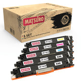 Compatible Toner cartridge Replacement for HP 126A CE310A CE311A CE312A CE313A (1 SET + 1 BK) | Matsuro Original