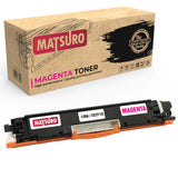 Compatible Toner cartridge Replacement for HP 126A CE310A CE311A CE312A CE313A (1 MAGENTA) | Matsuro Original
