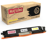 Compatible Toner cartridge Replacement for HP 126A CE310A CE311A CE312A CE313A (1 YELLOW) | Matsuro Original