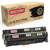 Compatible Toner cartridge Replacement for HP 312X CF380X CF381A CF382A CF383A (2 BLACK) | Matsuro Original