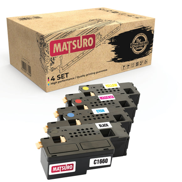 Compatible Toner cartridge Replacement for DELL C1660 (1 SET) | Matsuro Original