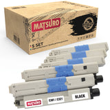 Compatible Toner cartridge Replacement for OKI C301/C321 (1 SET + 1 BK) | Matsuro Original
