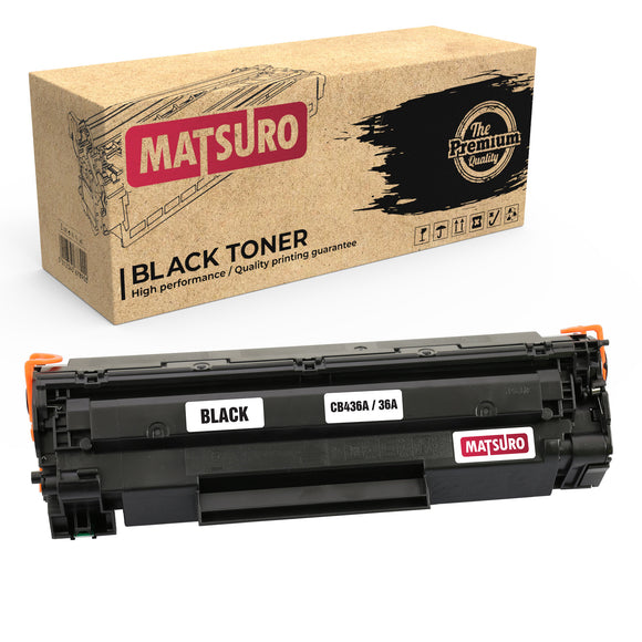 Compatible Toner Cartridge Replacement for HP CB436A 36A (1 BLACK) | Matsuro Original