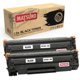 Compatible Toner Cartridge Replacement for HP CB436A 36A (2 BLACK) | Matsuro Original