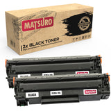 Compatible Toner Cartridge Replacement for HP CE285A 85A (2 BLACK) | Matsuro Original