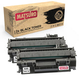 Compatible Toner Cartridge Replacement for HP CE505A 05A (2 BLACK) | Matsuro Original