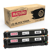 Compatible Toner cartridge Replacement for HP CF400X CF401X CF403X CF402X 201X (2 BLACK) | Matsuro Original