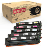 Compatible Toner cartridge Replacement for HP CF400X CF401X CF403X CF402X 201X (1 SET + 1 BK) | Matsuro Original