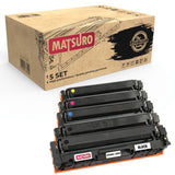 Compatible Toner cartridge Replacement for HP 203X CF540X CF541X CF542X CF543X (1 SET + 1 BK) | Matsuro Original