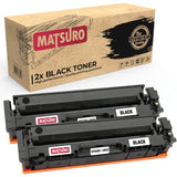 Compatible Toner cartridge Replacement for HP 203X CF540X CF541X CF542X CF543X (2 BLACK) | Matsuro Original