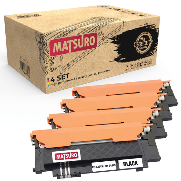 Compatible Toner cartridge Replacement for SAMSUNG CLT-K404S CLT-C404S CLT-M404S CLT-Y404S (1 SET) | Matsuro Original