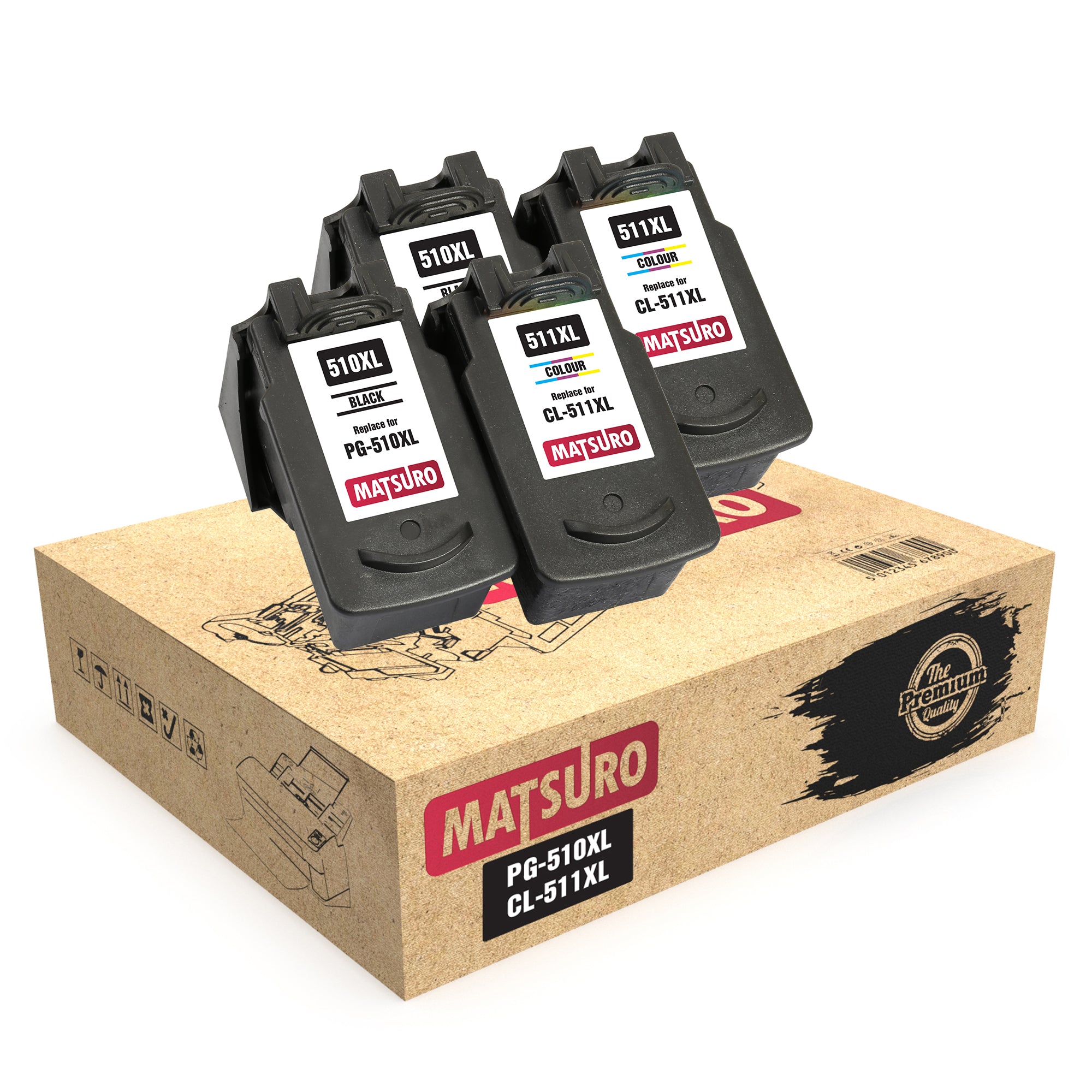 2x Ink Cartridges Replaces Canon PG-510, PG-510XL, CL-511 MP240 Printer - B/C/M/Y | 800103183 - View #5