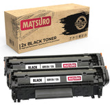 Compatible Toner Cartridge Replacement for HP Q2612A 12A (2 BLACK) | Matsuro Original