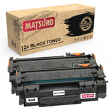 Compatible Toner Cartridge Replacement for HP Q5949A 49A 7553A 53A (2 BLACK) | Matsuro Original