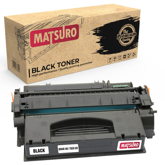 Compatible Toner Cartridge Replacement for HP Q5949X 49X 7553X 53X (1 BLACK) | Matsuro Original