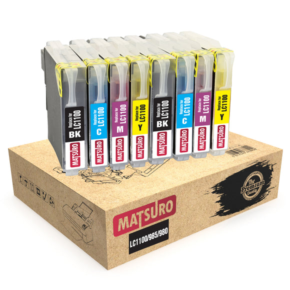 Compatible Ink Cartridges Replacement for BROTHER LC1100 LC985 (2 SETS) | Matsuro Original