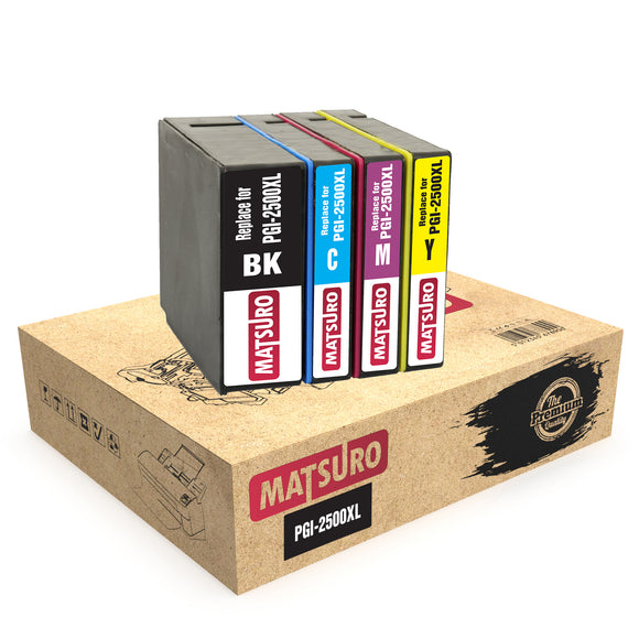 Compatible Ink Cartridges Replacement for CANON PGI-2500XL PGI2500XL (1 SET) | Matsuro Original