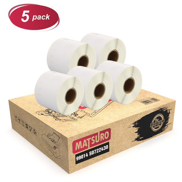 Compatible Rolls Replacement for DYMO 99014 S0722430 ( 54mm x 101mm | 5 PACK ) | Matsuro Original