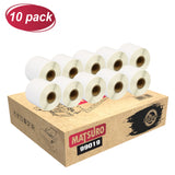 Matsuro Original | Compatible Label Rolls Replacement for DYMO 99019 S0722480 ( 59 mm x 190 mm | 110 Labels per Roll | 10 PACK )