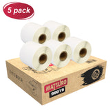 Matsuro Original | Compatible Label Rolls Replacement for DYMO 99019 S0722480 ( 59 mm x 190 mm | 110 Labels per Roll | 5 PACK )