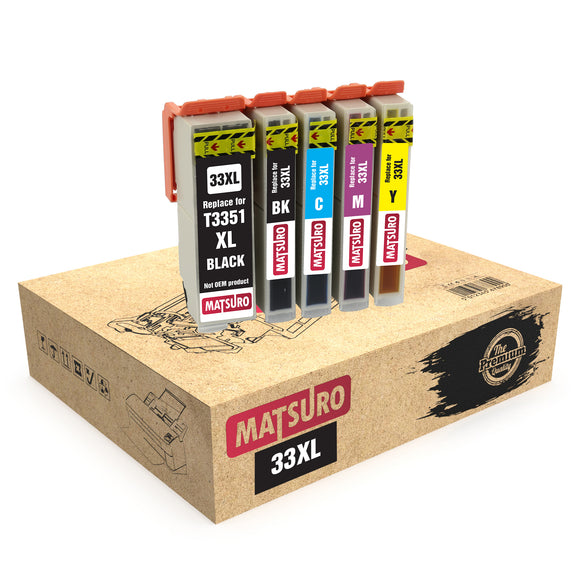 Compatible Ink Cartridges Replacement for EPSON 33XL 33 (1 SET) | Matsuro Original