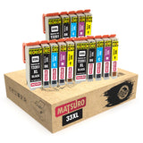 Compatible Ink Cartridges Replacement for EPSON 33XL 33 (3 SETS) | Matsuro Original