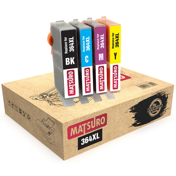 Compatible Ink Cartridges Replacement for HP 364XL 364 XL (1 SET of 4) | Matsuro Original