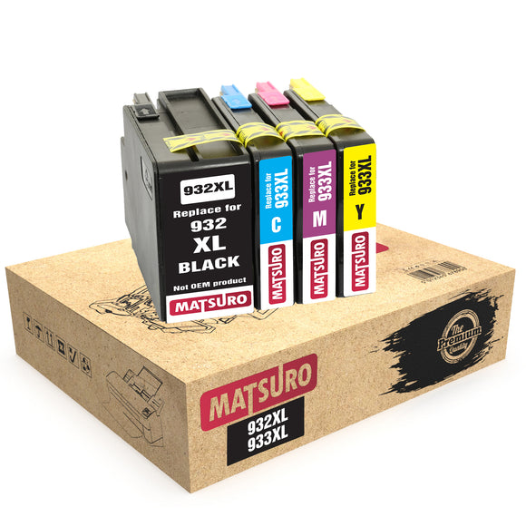 Compatible Ink Cartridges Replacement for HP 932XL 933XL 932 XL 933 XL (1 SET) | Matsuro Original