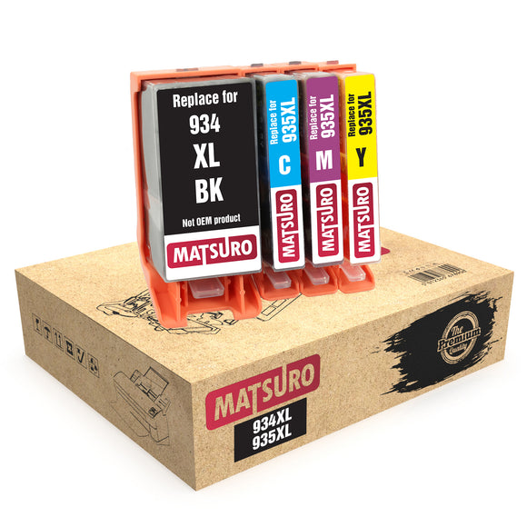 Compatible Ink Cartridges Replacement for HP 934XL 935XL 934 XL 935 XL (1 SET) | Matsuro Original