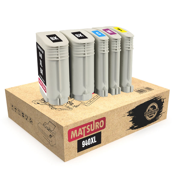 Compatible Ink Cartridges Replacement for HP 940XL 940 XL (1 SET + 1 BK) | Matsuro Original