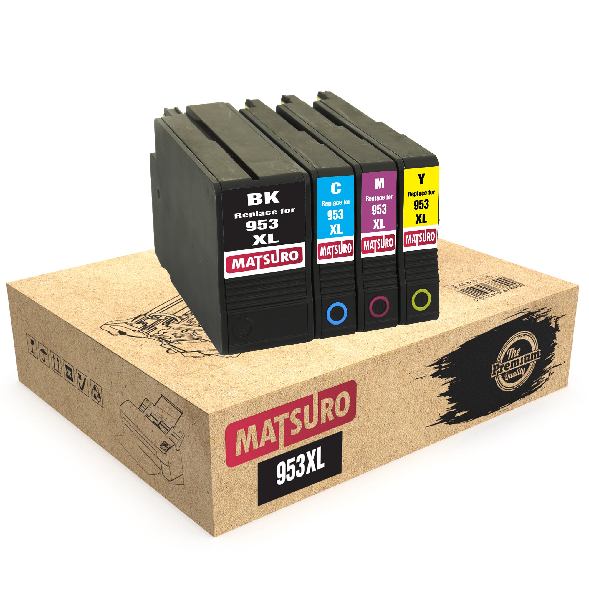HP 953 Complete Set Ink Cartridges - Black - Cyan - Magenta
